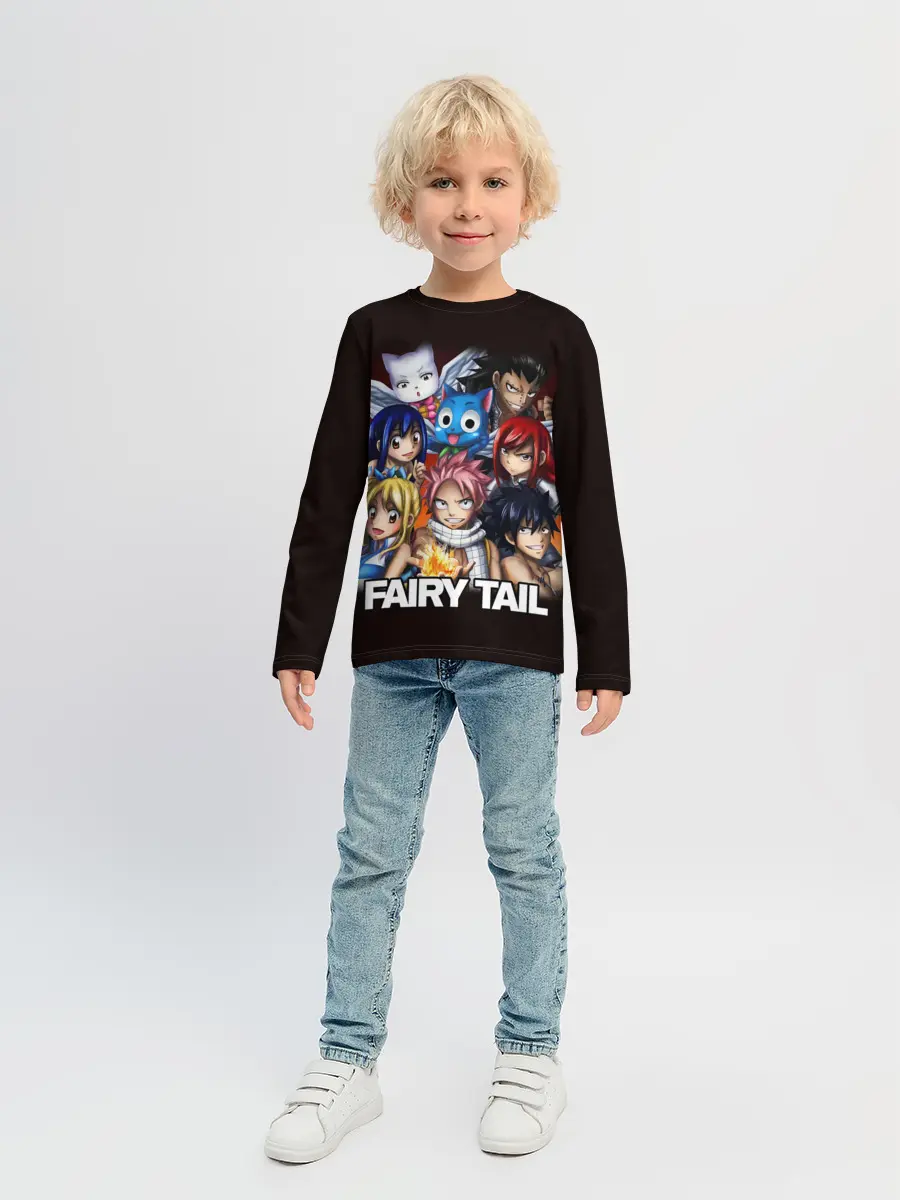 Детский лонгслив / Fairy Tail logo and heroes