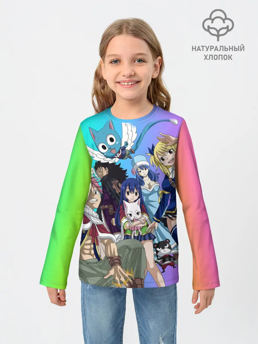 Детский лонгслив / Fairy Tail rainbow