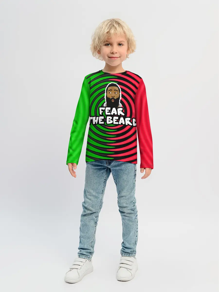 Детский лонгслив / Джеймс Харден - Бойся бороды