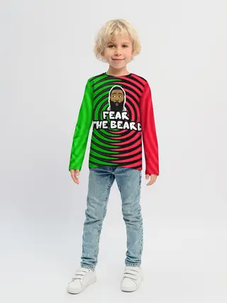 Детский лонгслив / Джеймс Харден - Бойся бороды