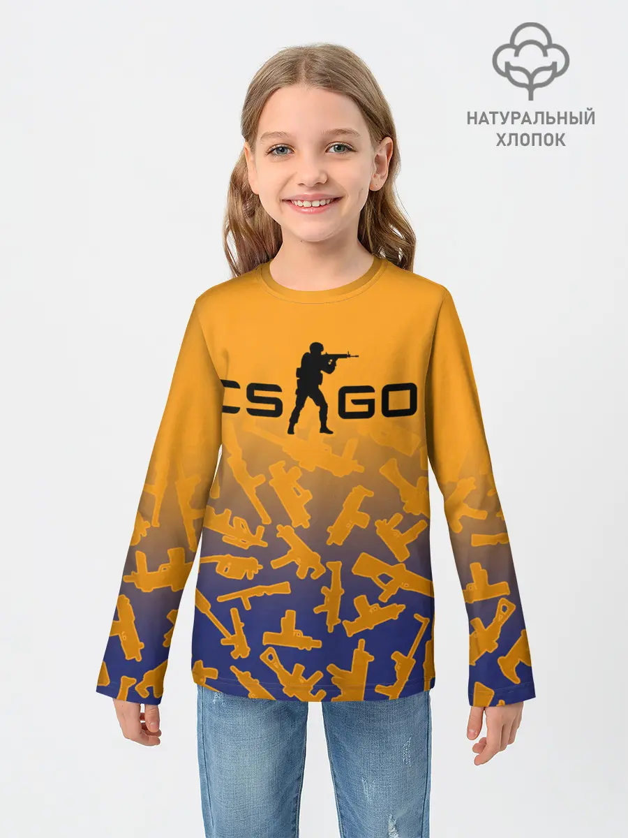 Детский лонгслив / CS GO | КС ГО