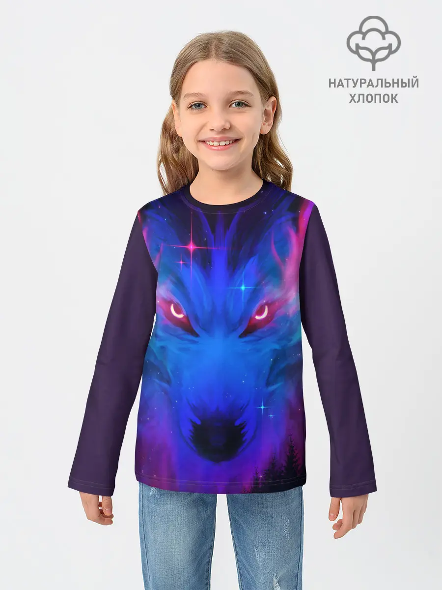 Детский лонгслив / КОСМИЧЕСКИЙ ВОЛК