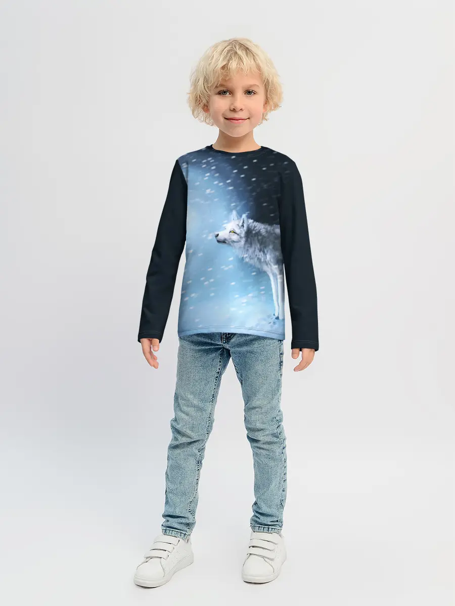 Детский лонгслив / ВОЛК ЗИМА