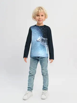 Детский лонгслив / ВОЛК ЗИМА