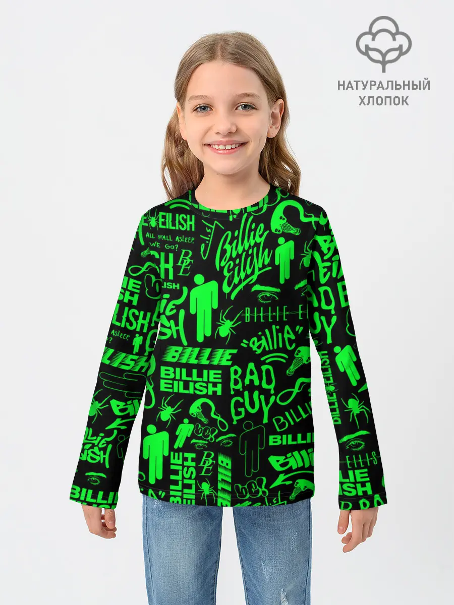 Детский лонгслив / BILLIE EILISH | БИЛЛИ АЙЛИШ