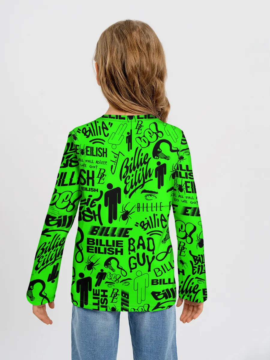 Детский лонгслив / BILLIE EILISH | БИЛЛИ АЙЛИШ LOGOBOMBING