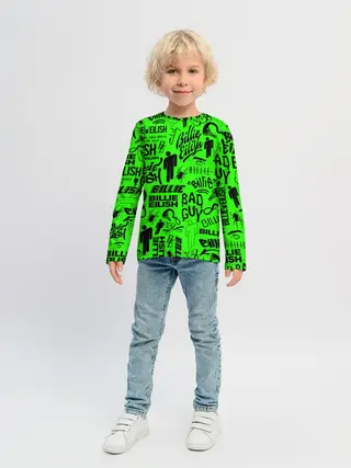 Детский лонгслив / BILLIE EILISH | БИЛЛИ АЙЛИШ LOGOBOMBING