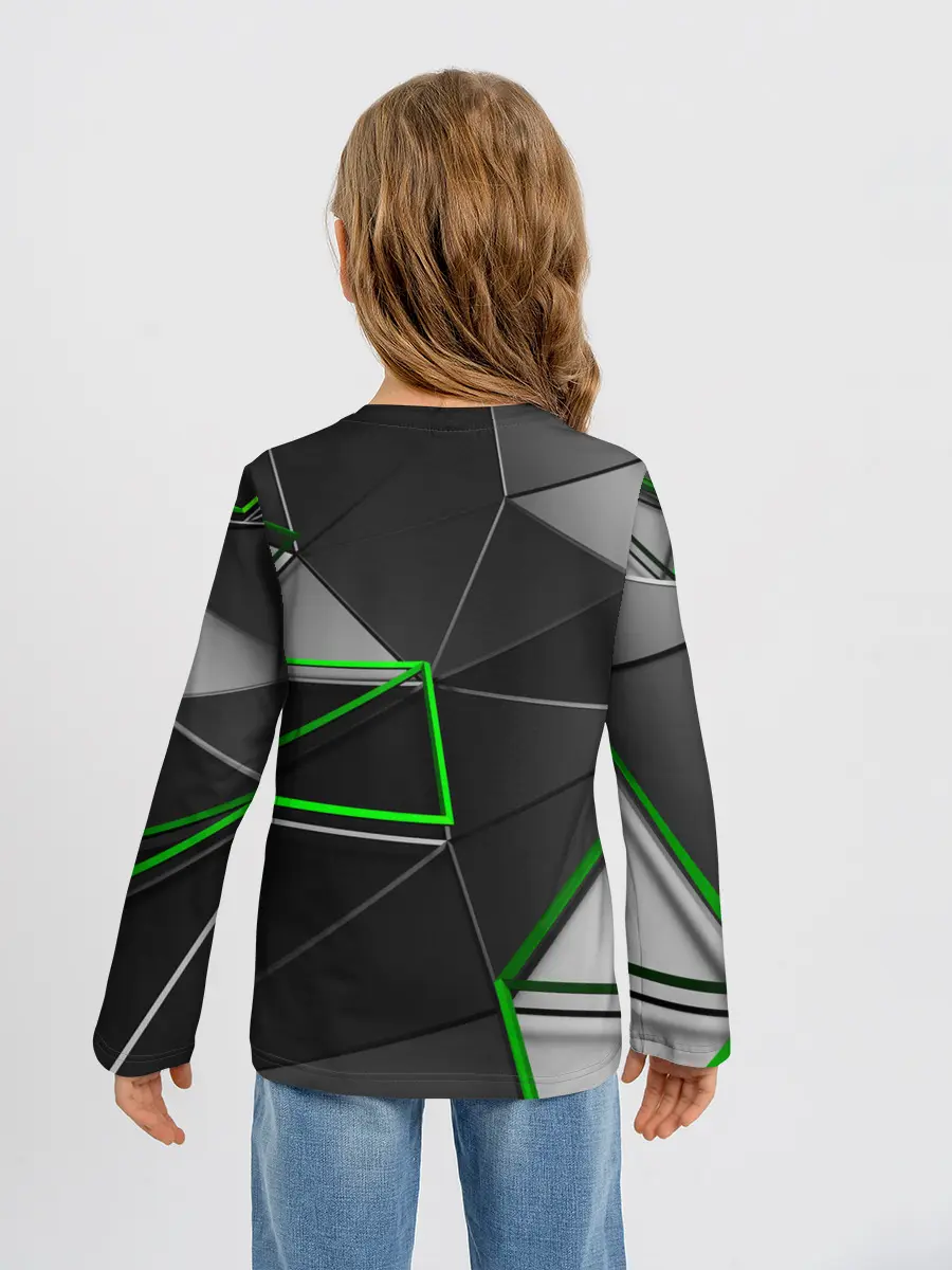 Детский лонгслив / 3D полигон