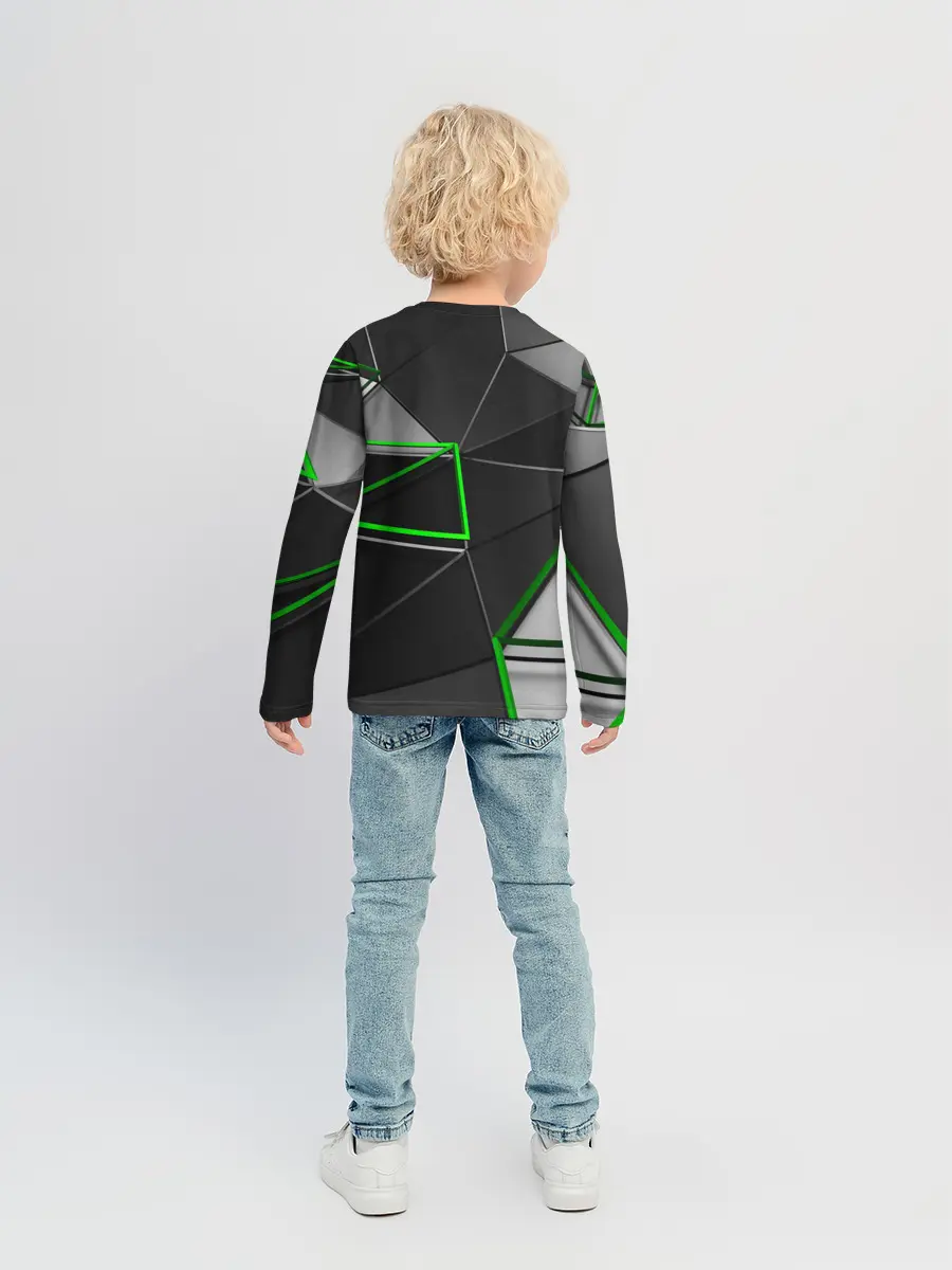Детский лонгслив / 3D полигон