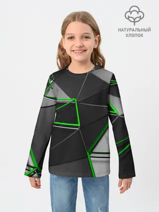 Детский лонгслив / 3D полигон