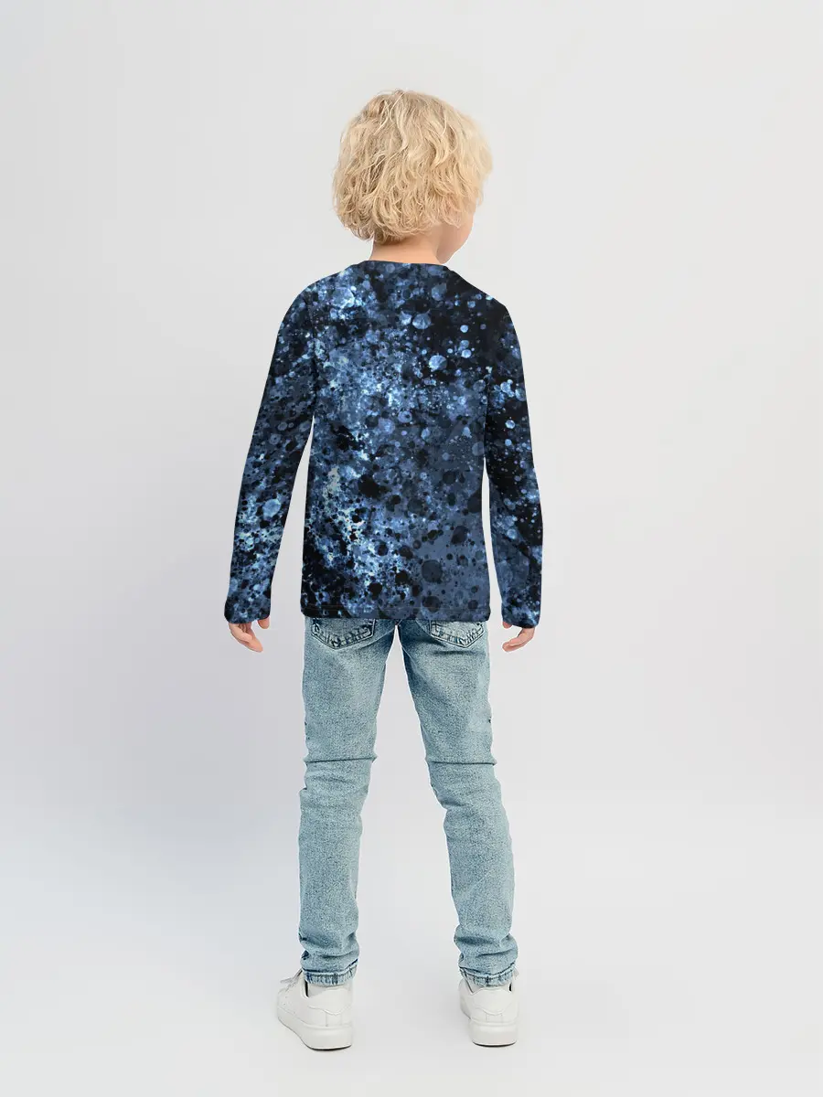 Детский лонгслив / абстракция жидкость