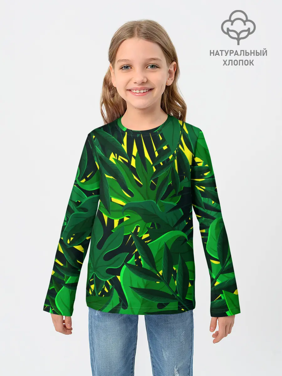 Детский лонгслив / В джунглях