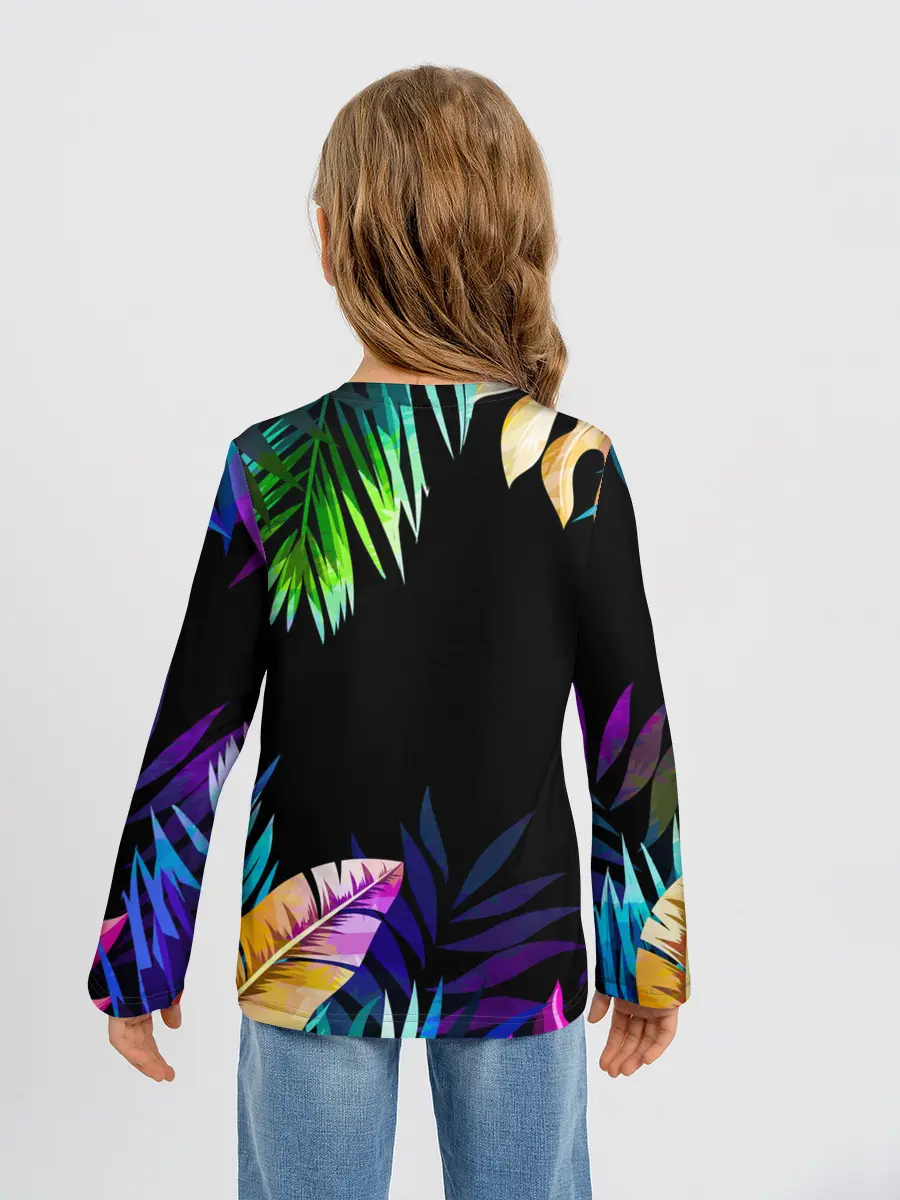 Детский лонгслив / Тропическая Ночь