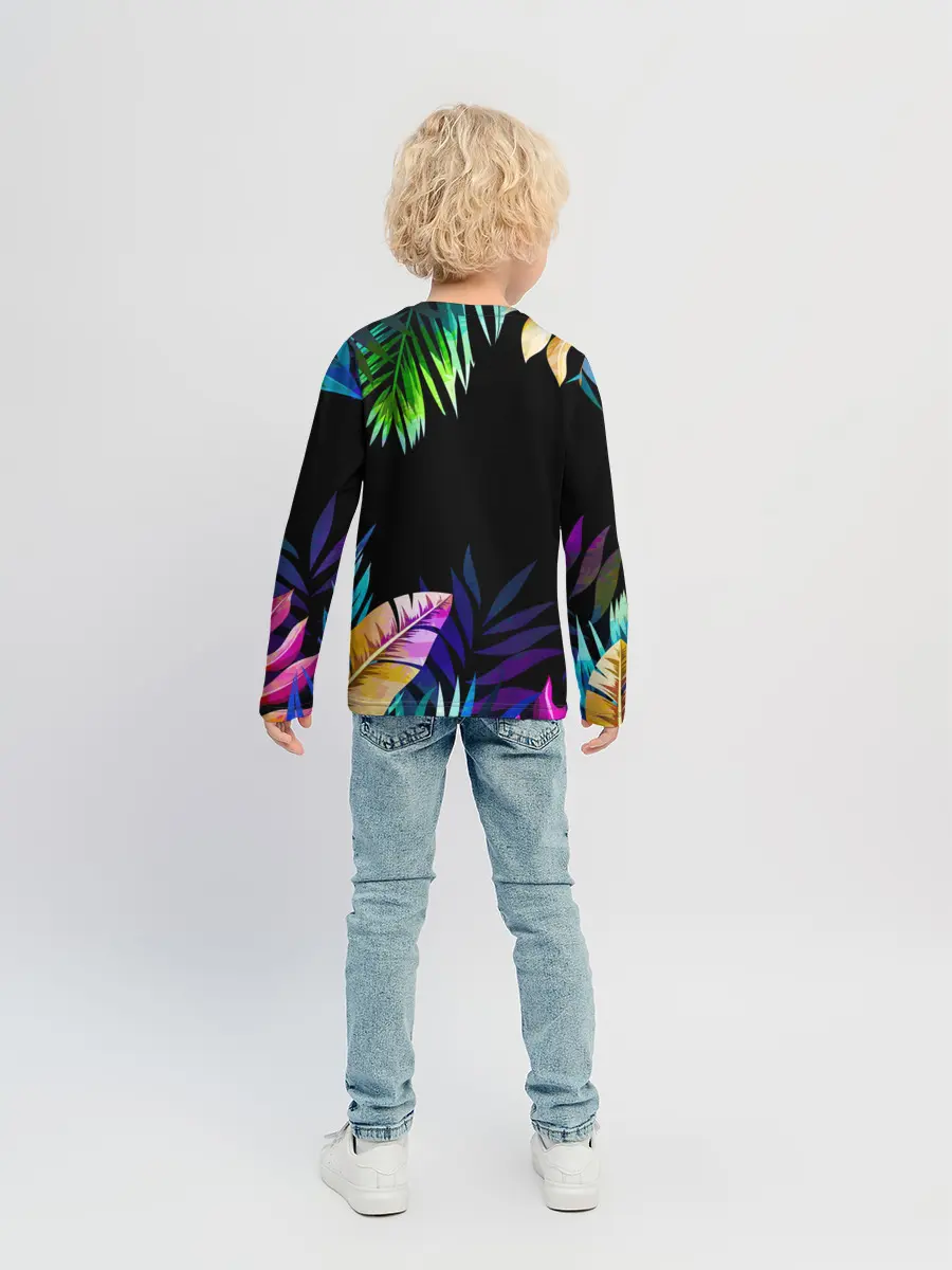 Детский лонгслив / Тропическая Ночь