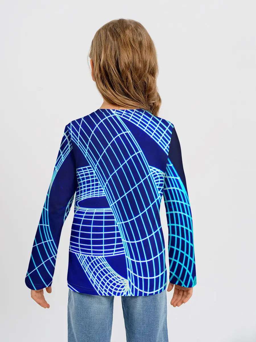 Детский лонгслив / НЕОНОВАЯ СПИРАЛЬ