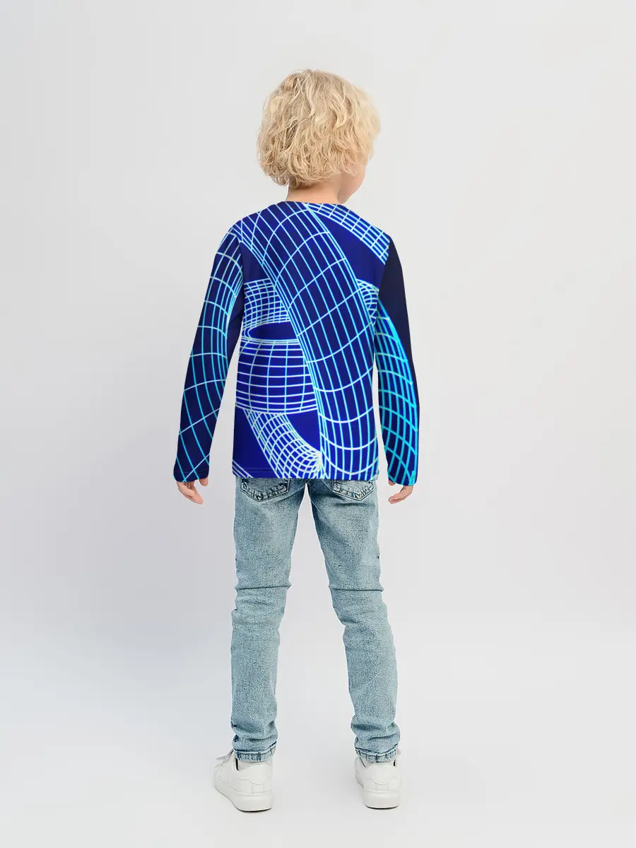 Детский лонгслив / НЕОНОВАЯ СПИРАЛЬ