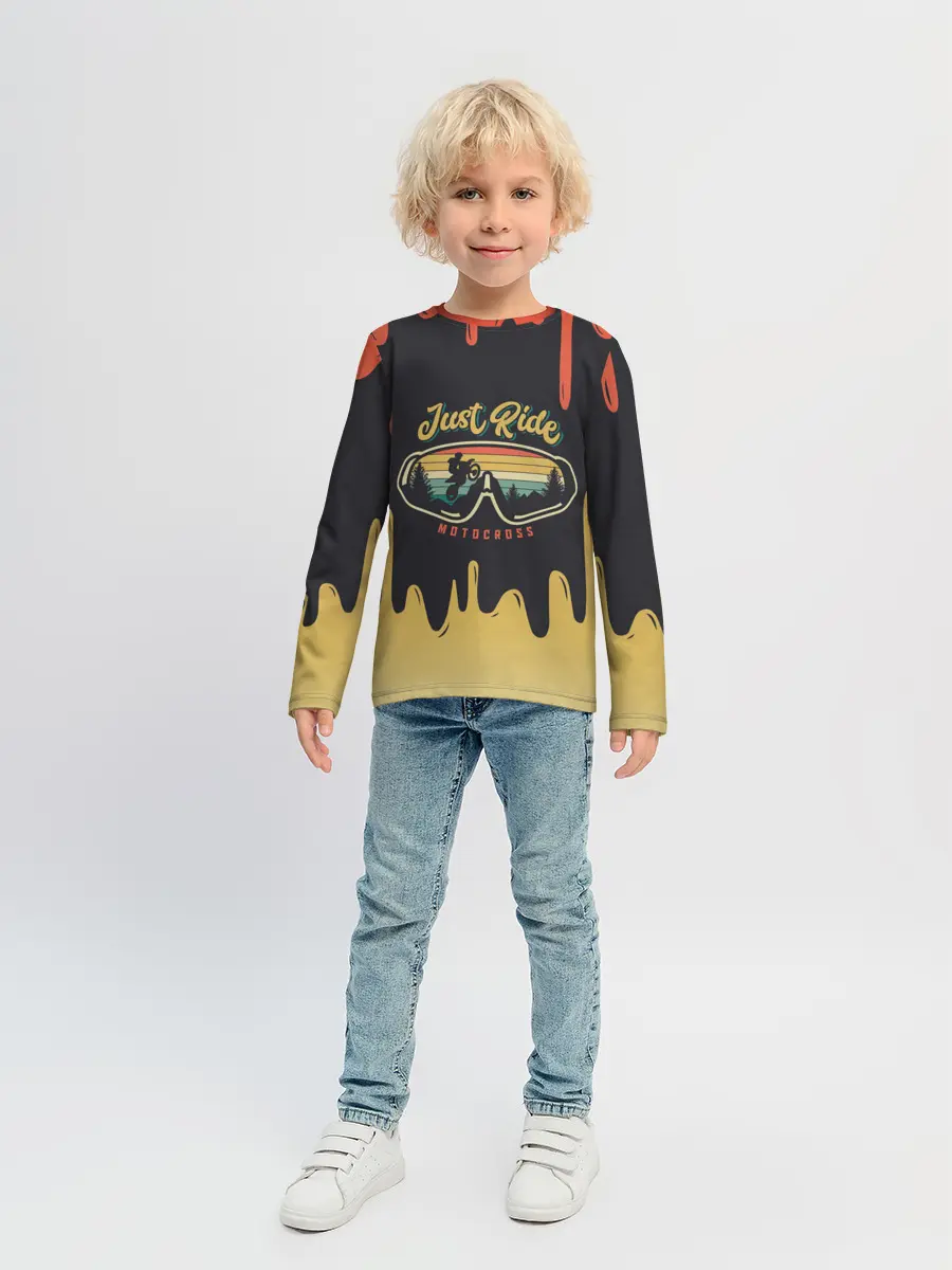 Детский лонгслив / Just Ride MOTOCROSS | МОТОКРОСС