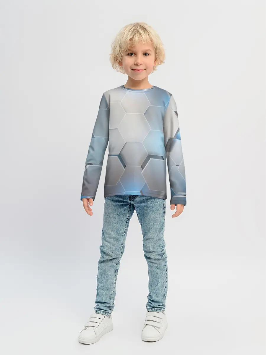 Детский лонгслив / 3D соты