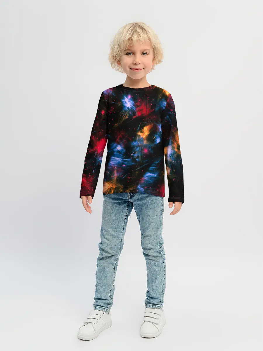 Детский лонгслив / КОСМИЧЕСКИЕ ВОЛНЫ