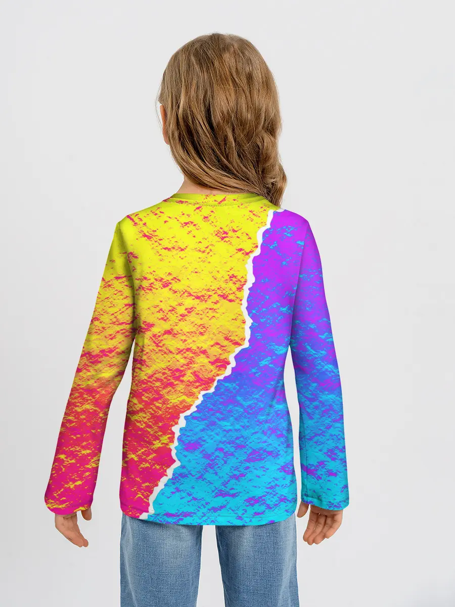 Детский лонгслив / Цветные переливы