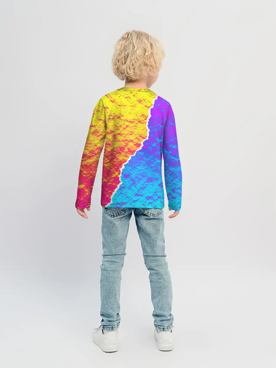 Детский лонгслив / Цветные переливы