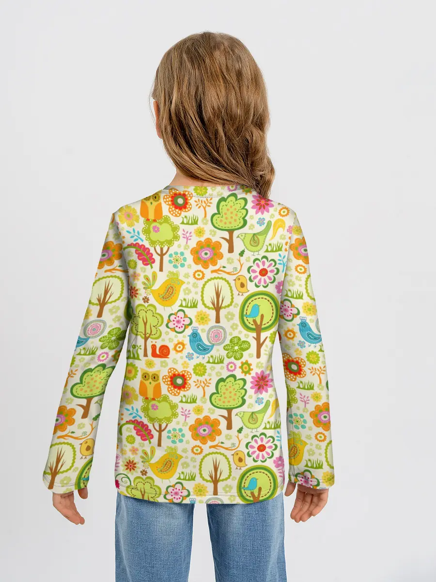 Детский лонгслив / Летний Орнамент