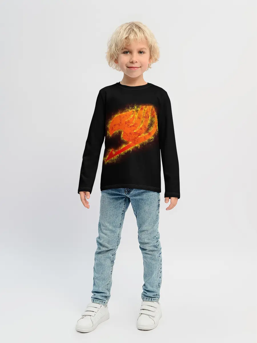 Детский лонгслив / burning helmet Fairy Tail