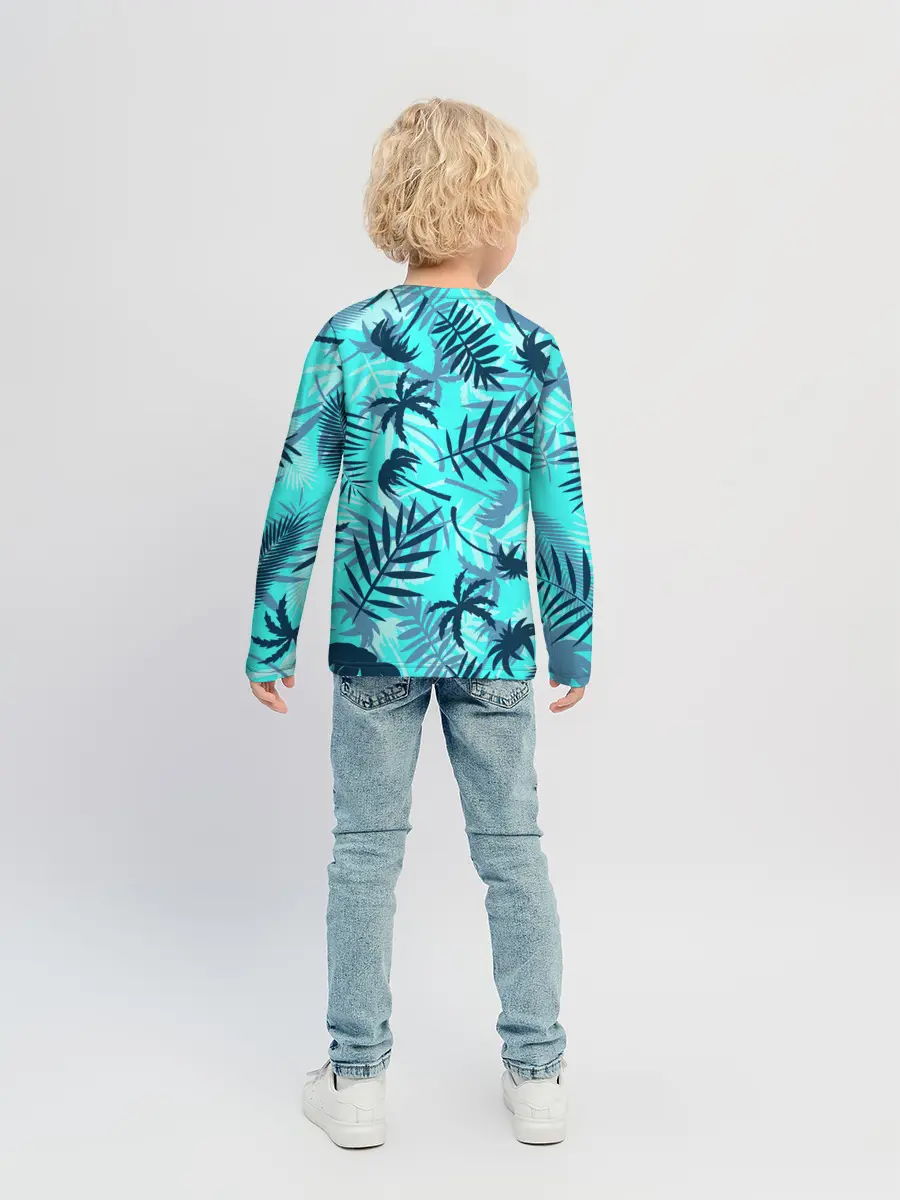 Детский лонгслив / ТРОПИЧЕСКИЕ ПАЛЬМЫ.