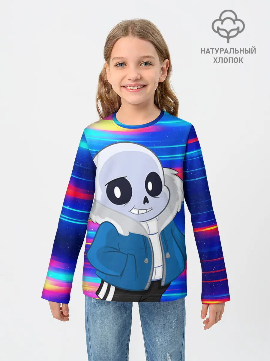 Детский лонгслив / Sans undertale | Санс