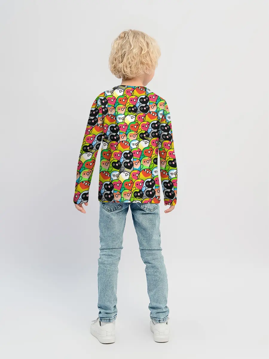 Детский лонгслив / Папуги