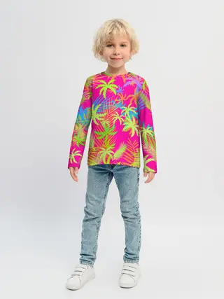 Детский лонгслив / ПАЛЬМЫ / ТРОПИКИ