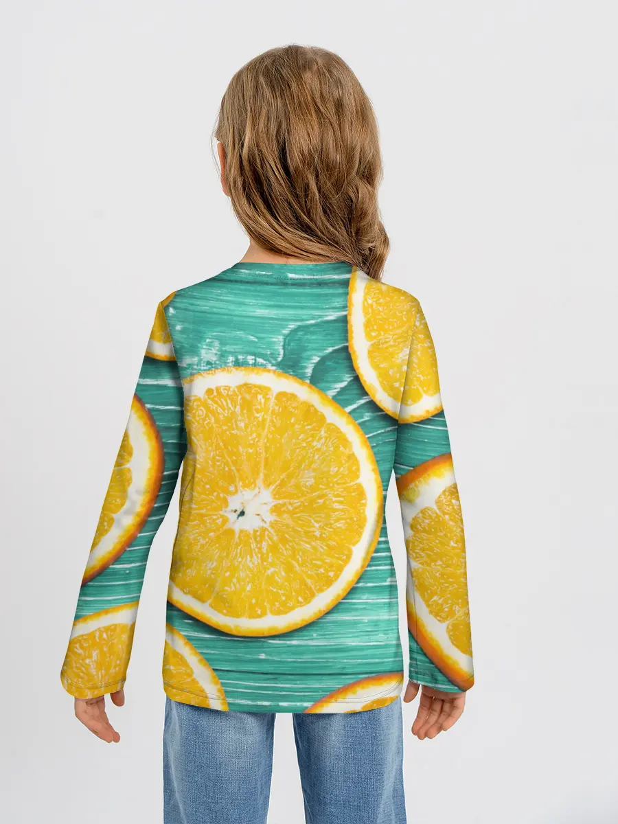 Детский лонгслив / Апельсины