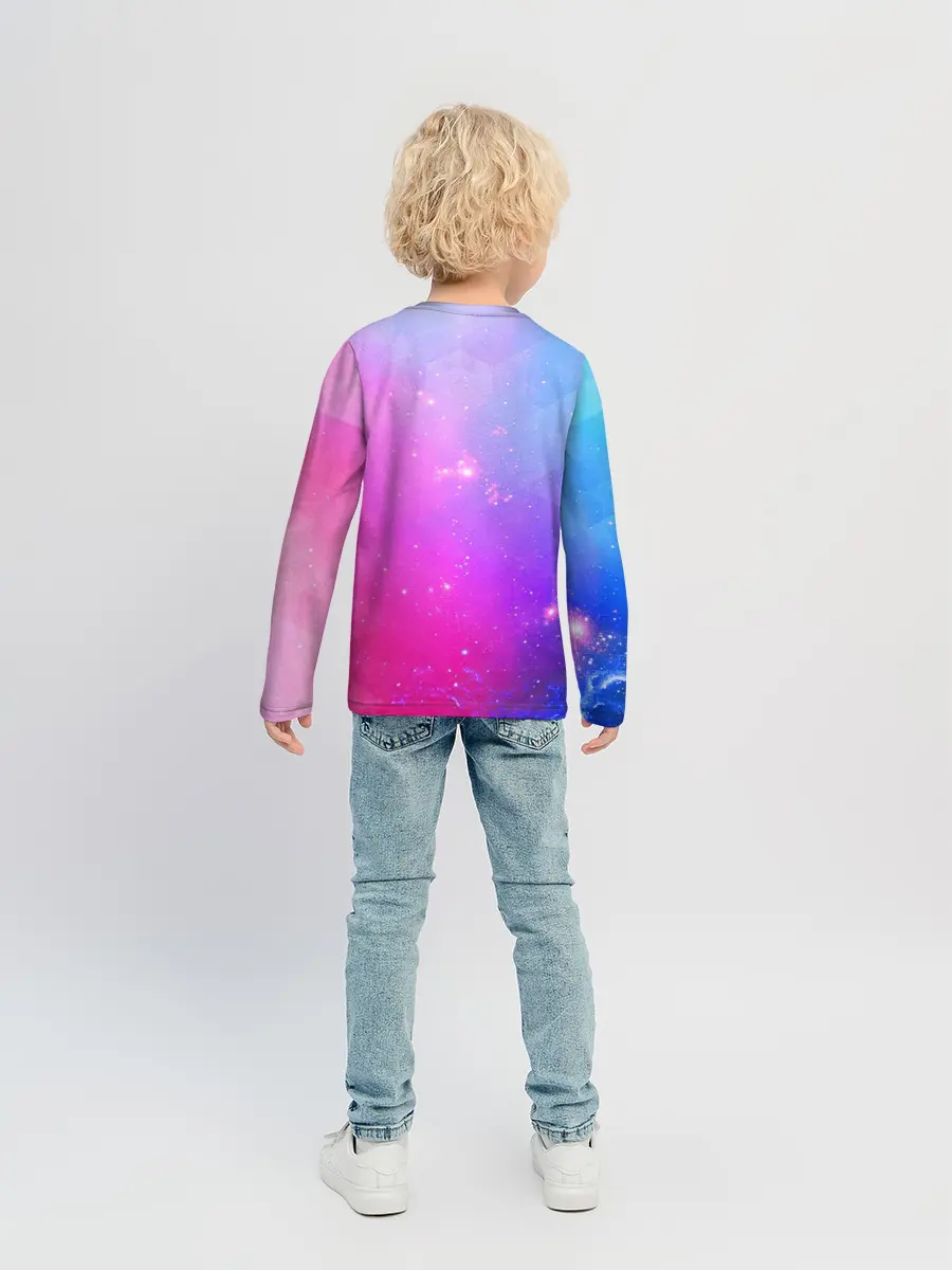 Детский лонгслив / Котик На Луне