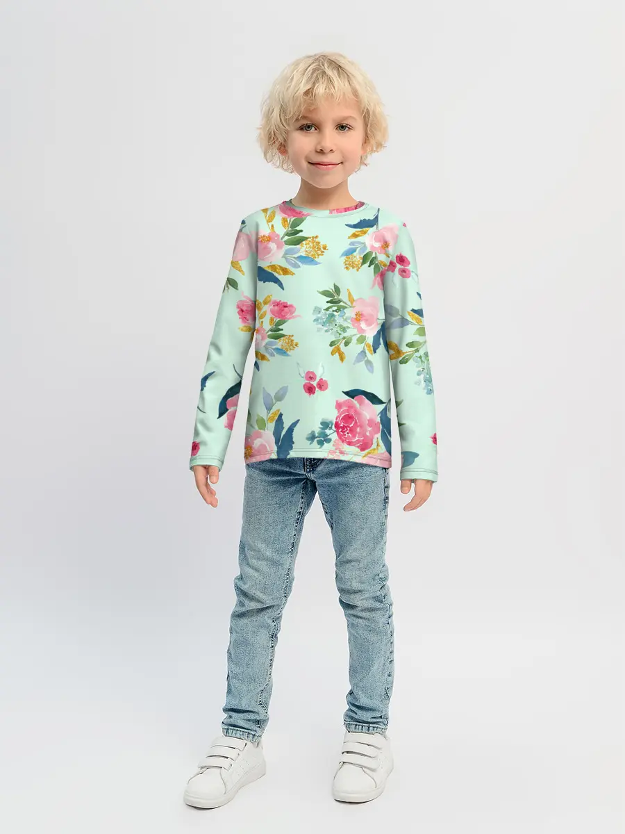Детский лонгслив / Цветы