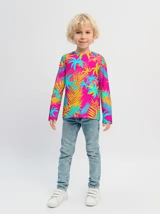 Детский лонгслив / НЕОНОВЫЕ ПАЛЬМЫ / НЕОН / NEON