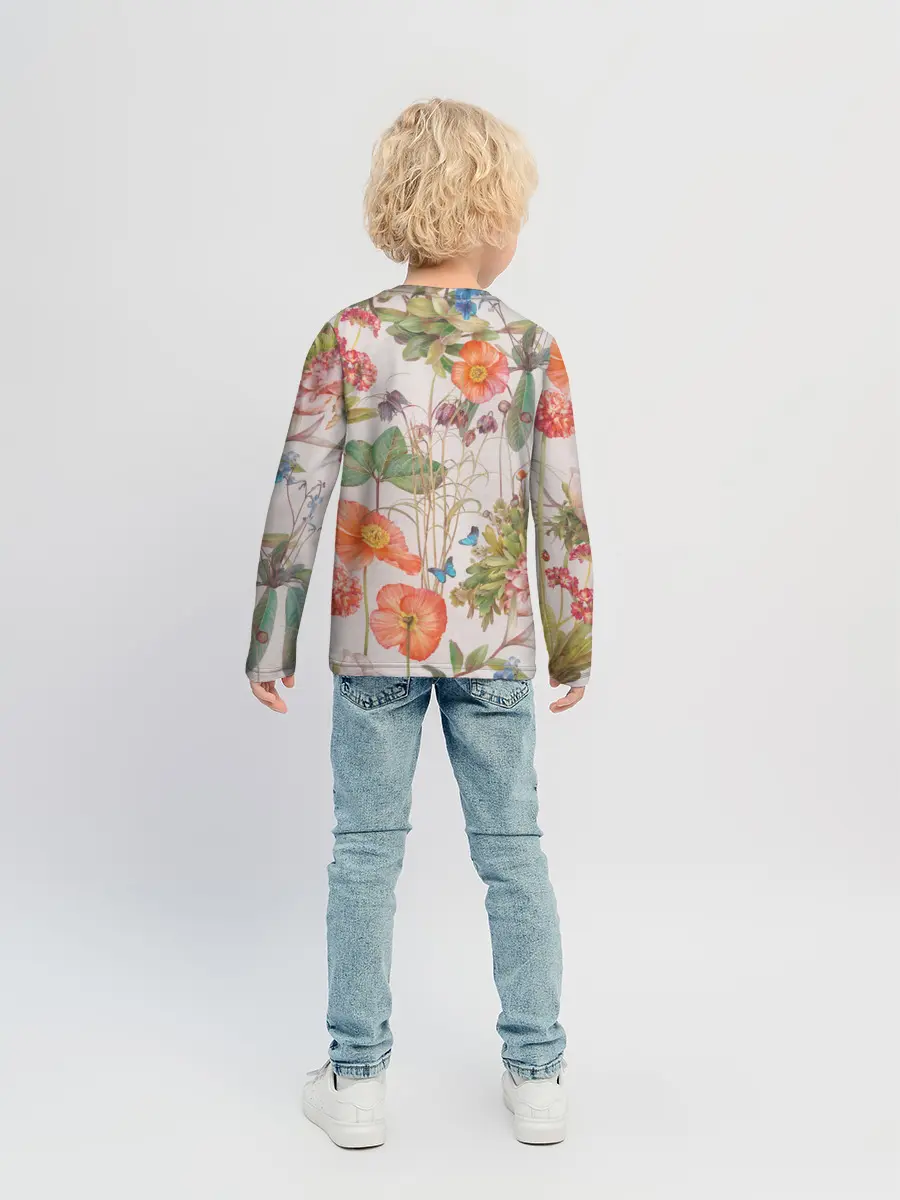 Детский лонгслив / Цветы