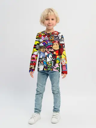 Детский лонгслив / Pixel