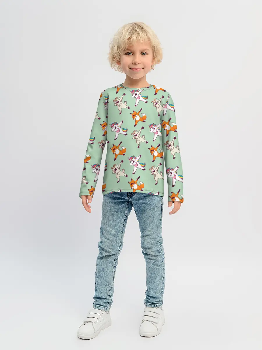 Детский лонгслив / Dabbing Animals