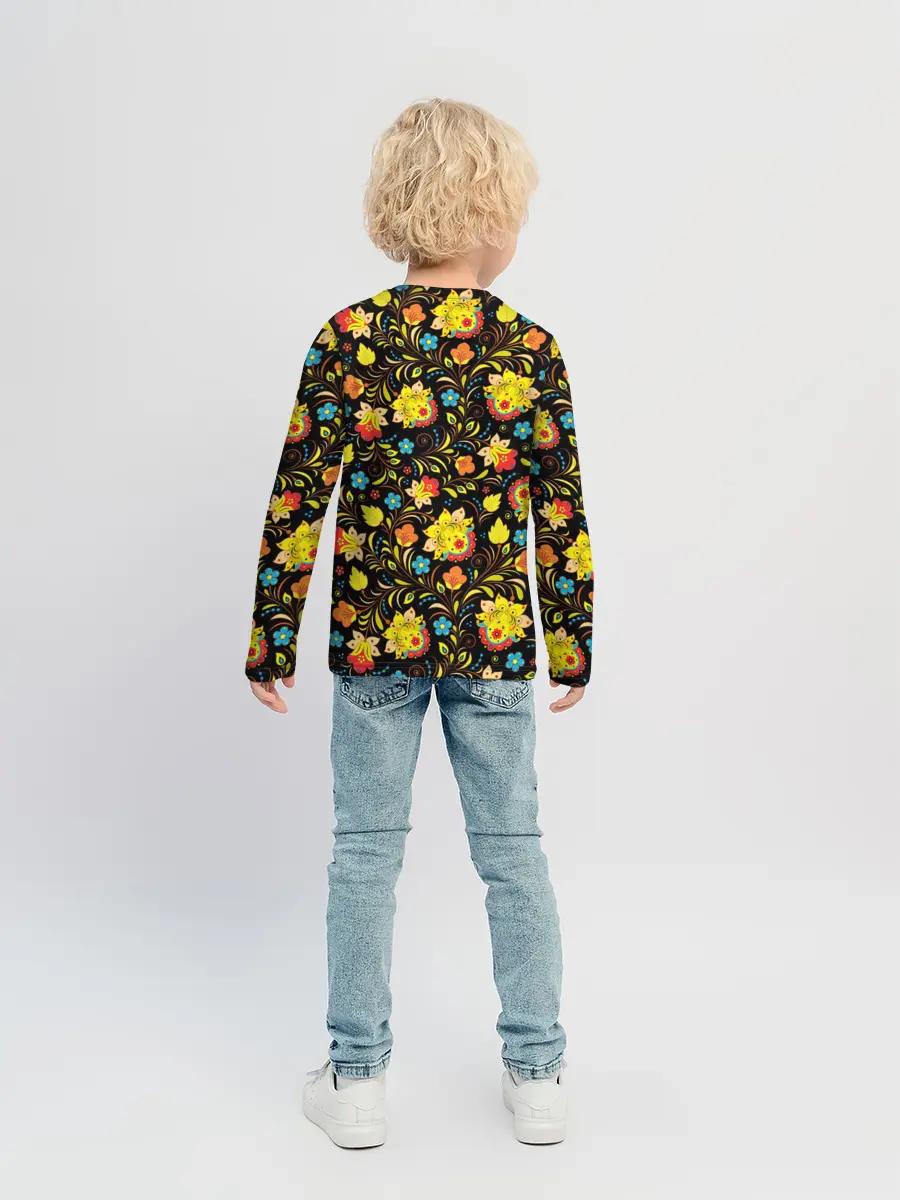 Детский лонгслив / Яркая Хохлома