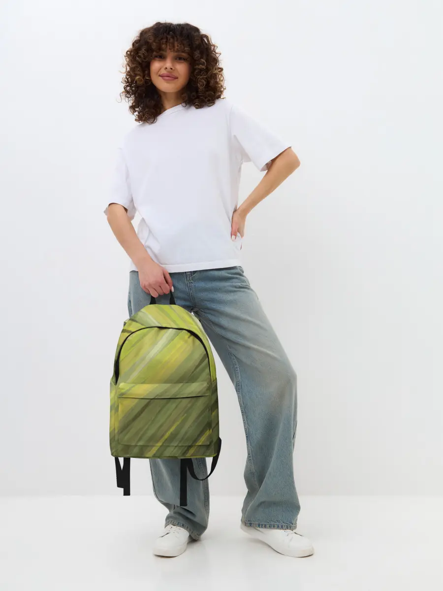 Рюкзак джинсовый / Акварельные линии