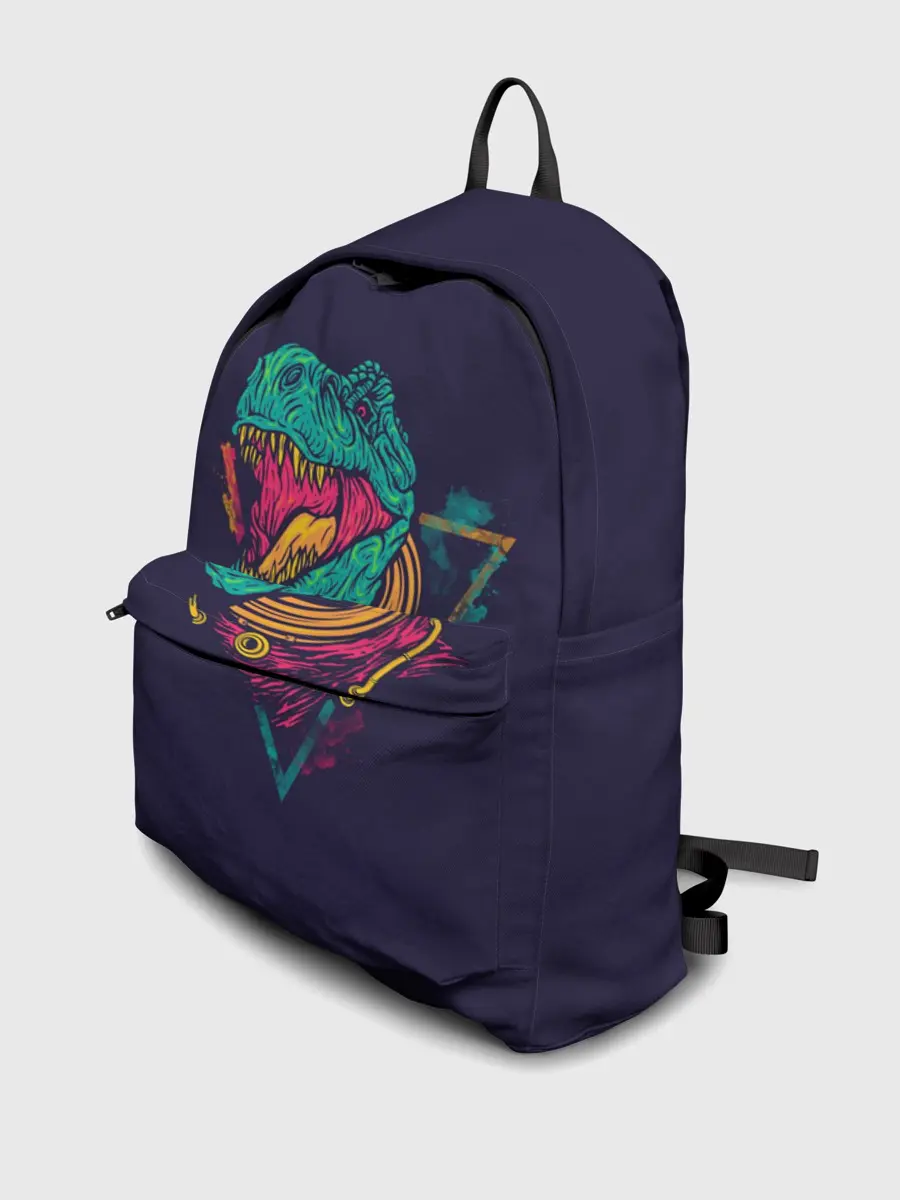 Рюкзак джинсовый / Динозавр Рэкс Тирэкс