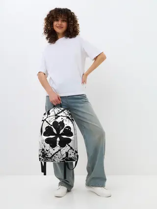 Рюкзак джинсовый / черный клевер,