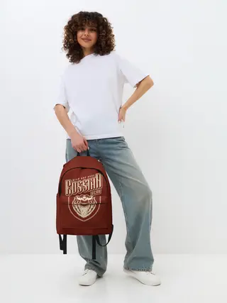 Рюкзак джинсовый / Русский медведь в очках