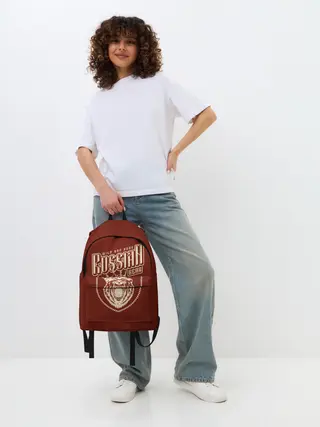 Рюкзак джинсовый / Русский медведь в короне