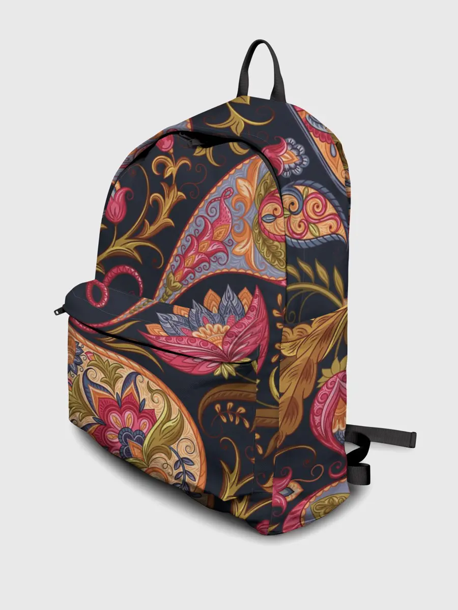 Рюкзак джинсовый / РОСПИСЬ ЦВЕТАМИ