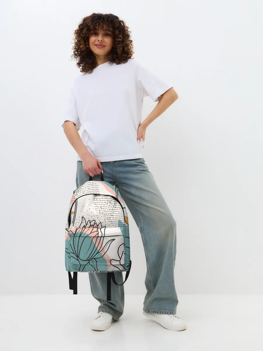 Рюкзак джинсовый / Цветы