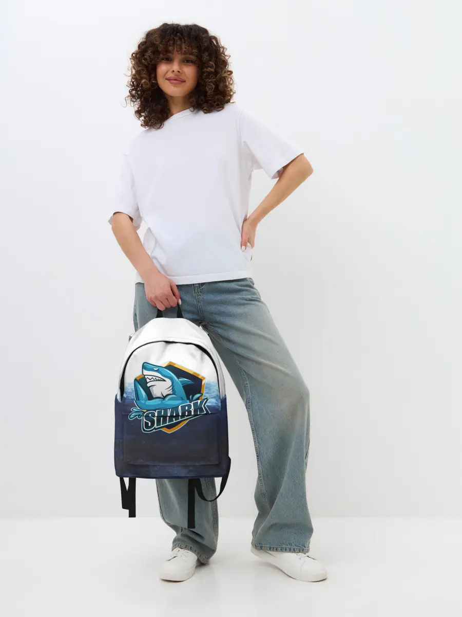 Рюкзак джинсовый / Акула