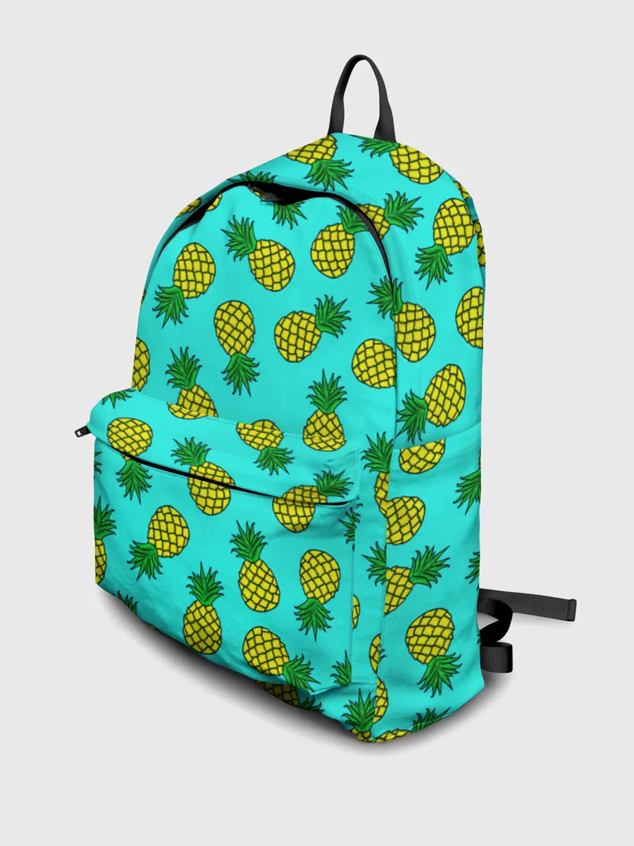 Рюкзак джинсовый / Ананасы аква