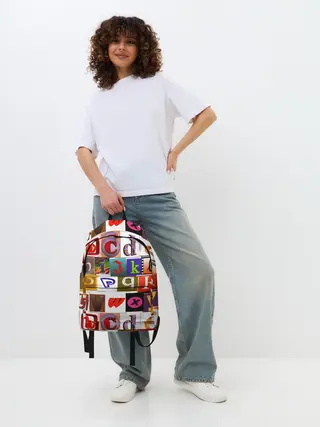 Рюкзак джинсовый / Английские буквы # 2