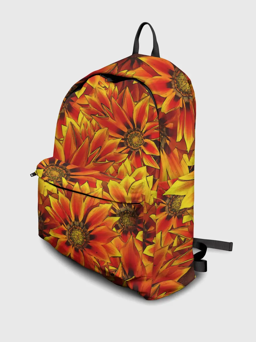 Рюкзак джинсовый / ЦВЕТОЧНЫЙ ОРНАМЕНТ